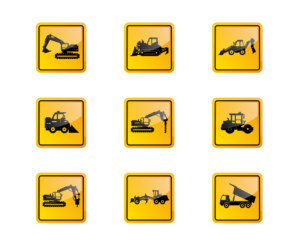 Website Icons - Earthmoving Machinery | Diseño Gráfico por Andi Yan