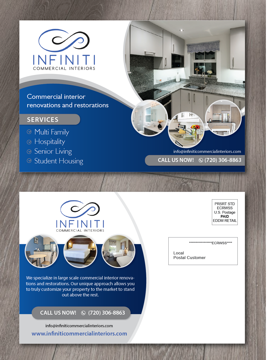 Postcard Design by alex989 for Infiniti Commercial Interiors | Design #20076745