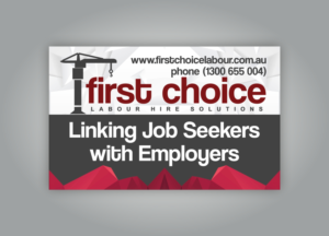 LARGE BANNER/SIGN DESIGN - RECRUITMENT/LABOUR HIRE COMPANY | Schilder-Design von Maestroto