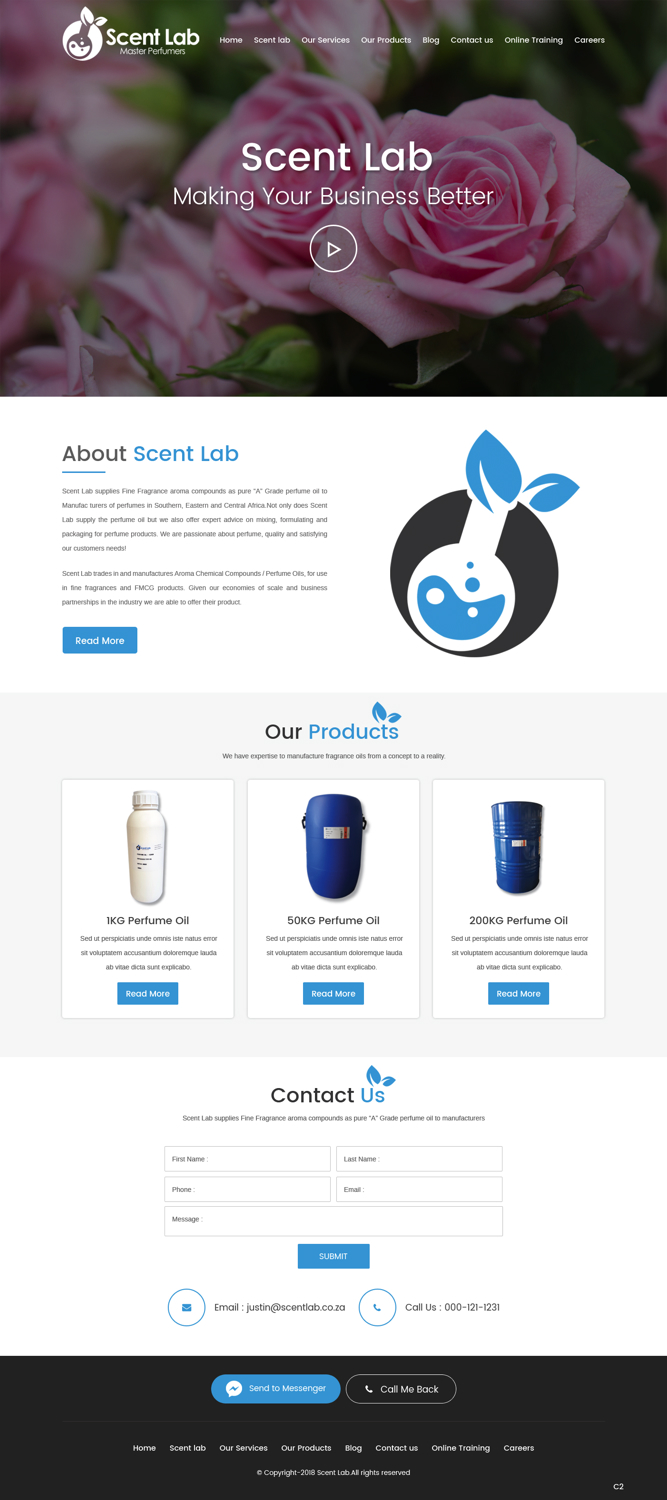 Diseño Web por pb para Scent Lab | Diseño #20083378