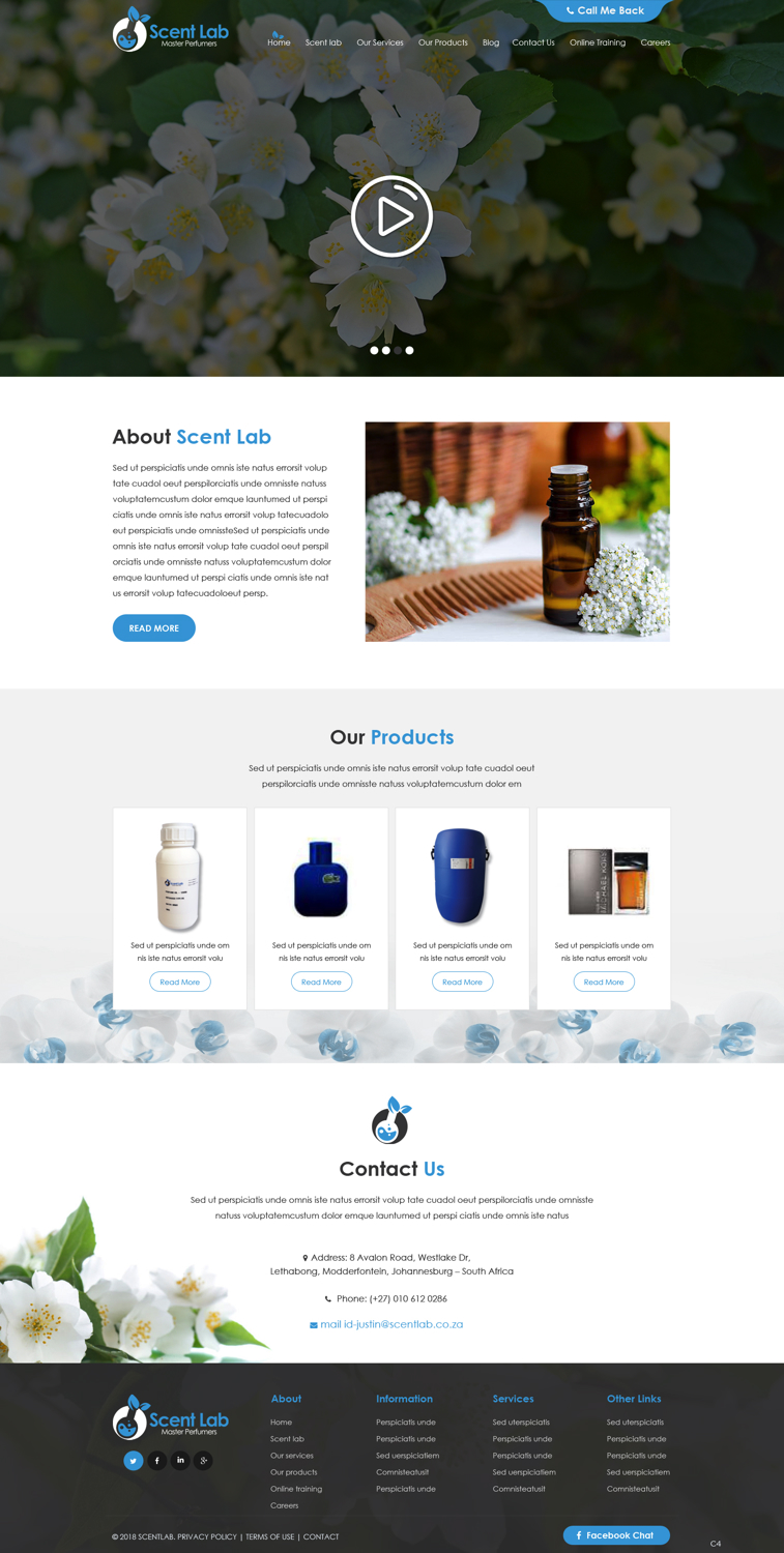 Diseño Web por pb para Scent Lab | Diseño #20083379