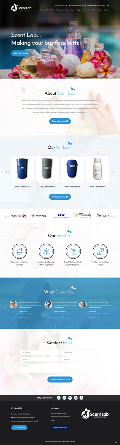 Diseño Web por pb para Scent Lab | Diseño #20083380