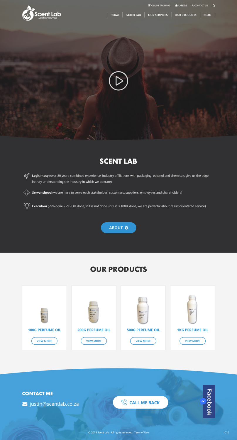 Diseño Web por pb para Scent Lab | Diseño #20083396