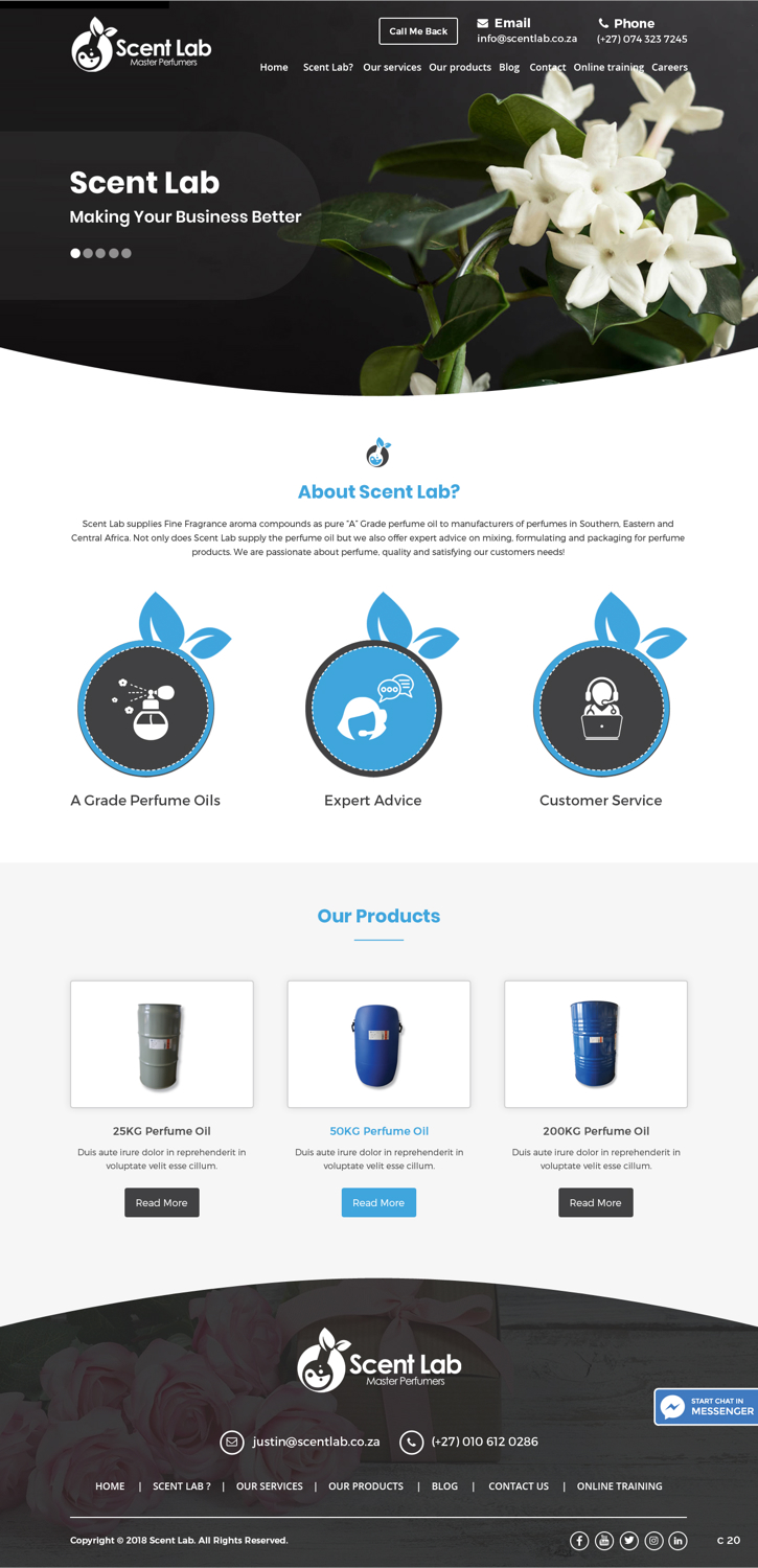Diseño Web por pb para Scent Lab | Diseño #20083399