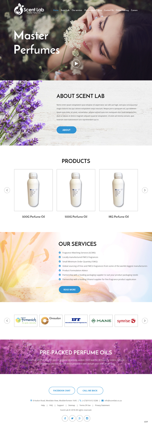Diseño Web por pb para Scent Lab | Diseño #20083400