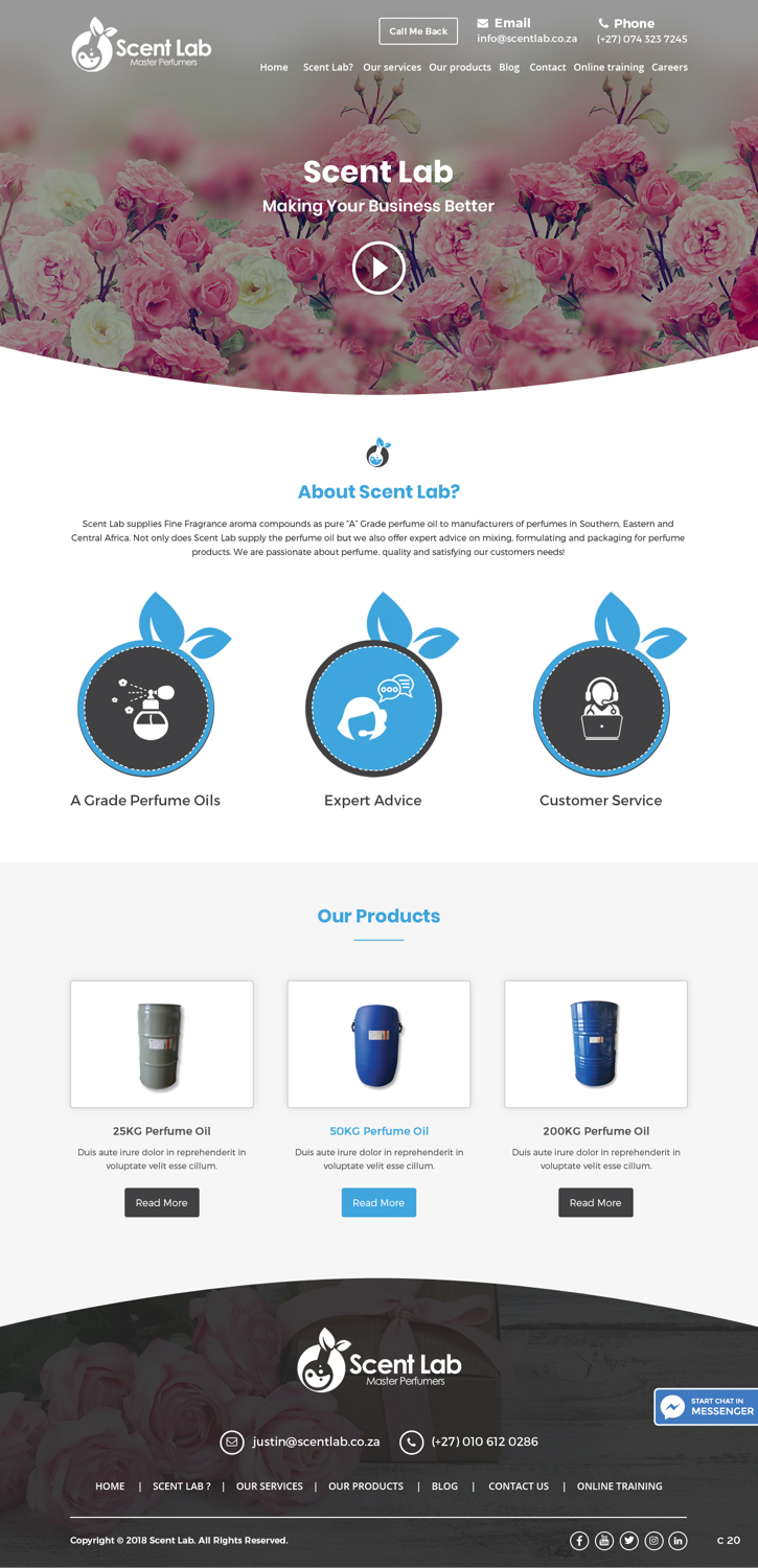 Web Design par pb pour Scent Lab | Design #20083408