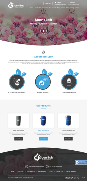 Web Design par pb pour Scent Lab | Design : #20083408