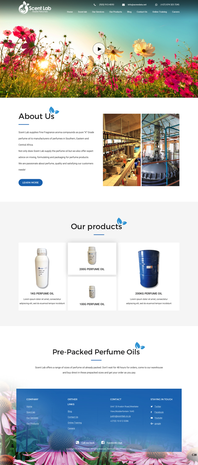 Web Design par pb pour Scent Lab | Design #20083411