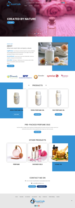 Web Design par pb pour Scent Lab | Design : #20083415