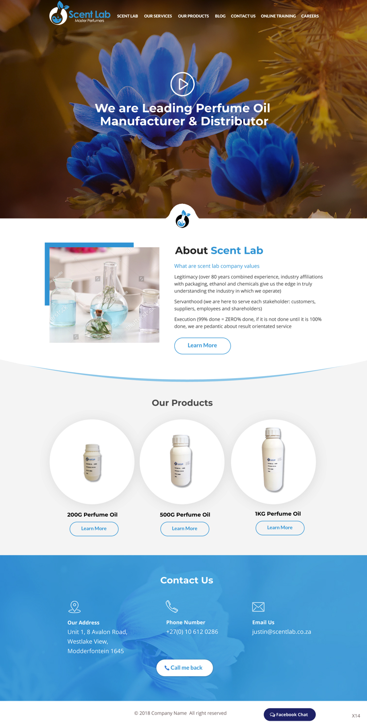 Web Design par pb pour Scent Lab | Design #20083416