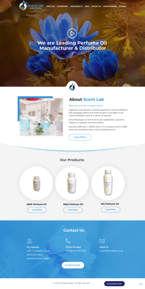 Web Design par pb pour Scent Lab | Design : #20083416