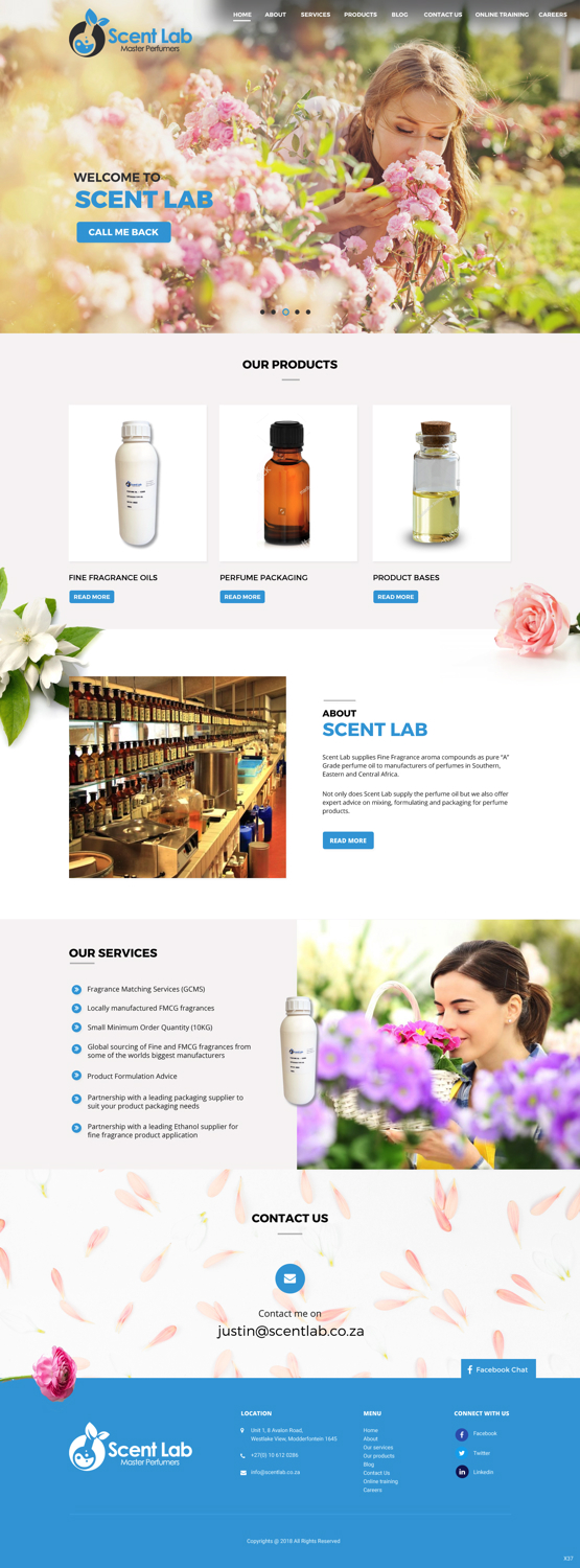 Web Design par pb pour Scent Lab | Design #20083417