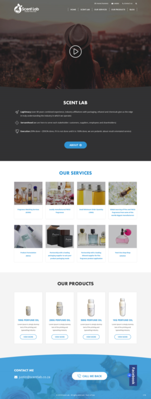 Web Design par pb pour Scent Lab | Design : #20095864