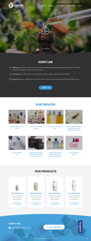 Web Design par pb pour Scent Lab | Design : #20095865