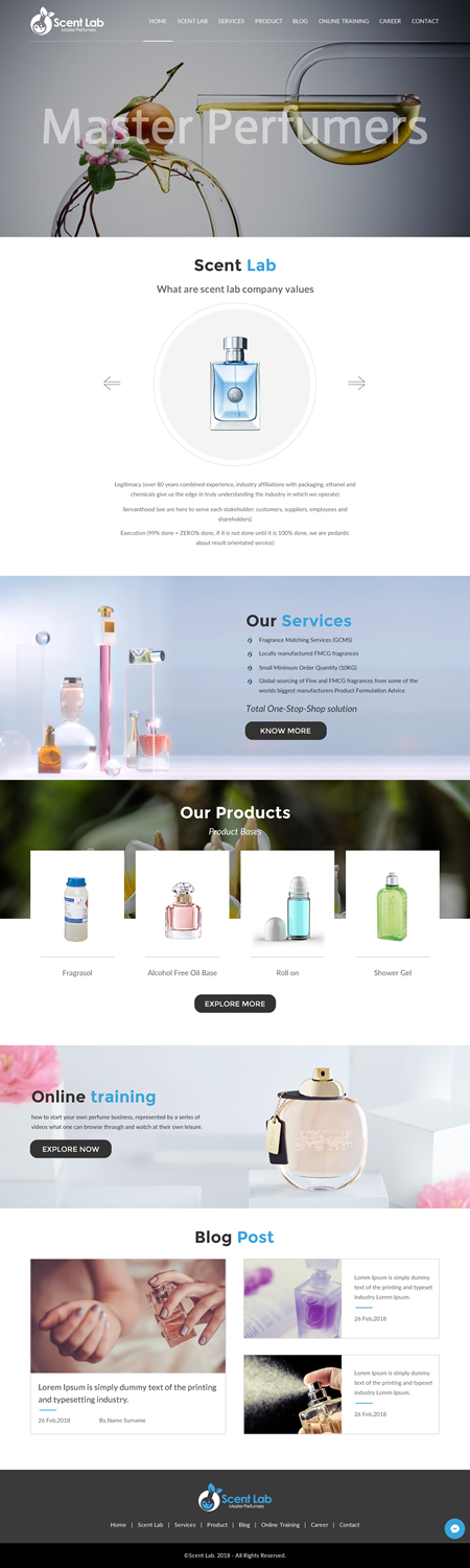 Web Design par rightway pour Scent Lab | Design #20082874