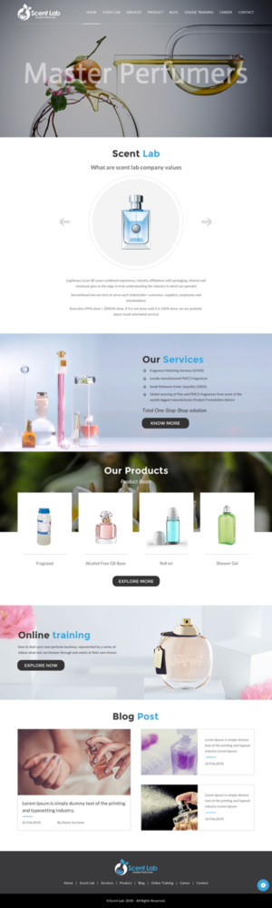 Web Design par rightway pour Scent Lab | Design : #20082874