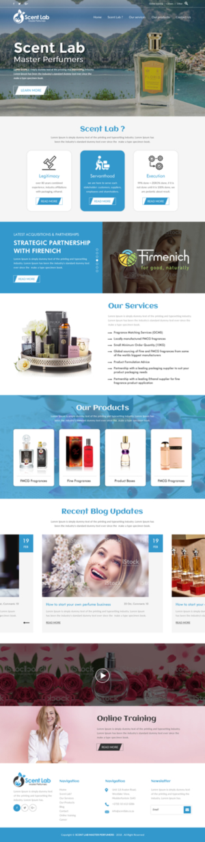 Web Design par rightway pour Scent Lab | Design : #20082878