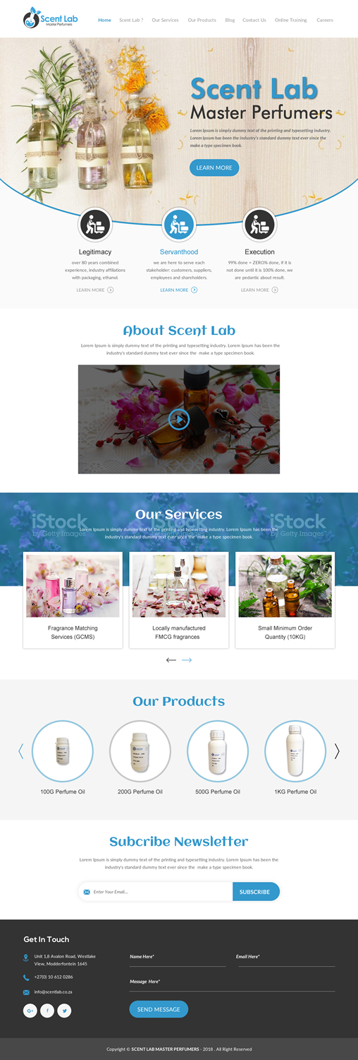 Web Design par rightway pour Scent Lab | Design #20082879