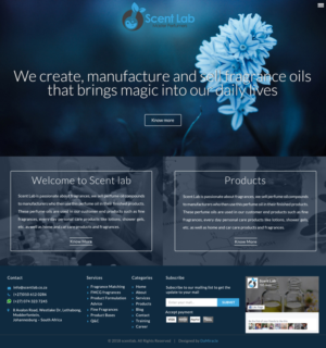 Web Design par Da Miracle pour Scent Lab | Design : #20107879