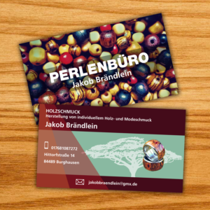 wooden jewelry - Perlenketten | Design de Carte de Visite par Wally_F