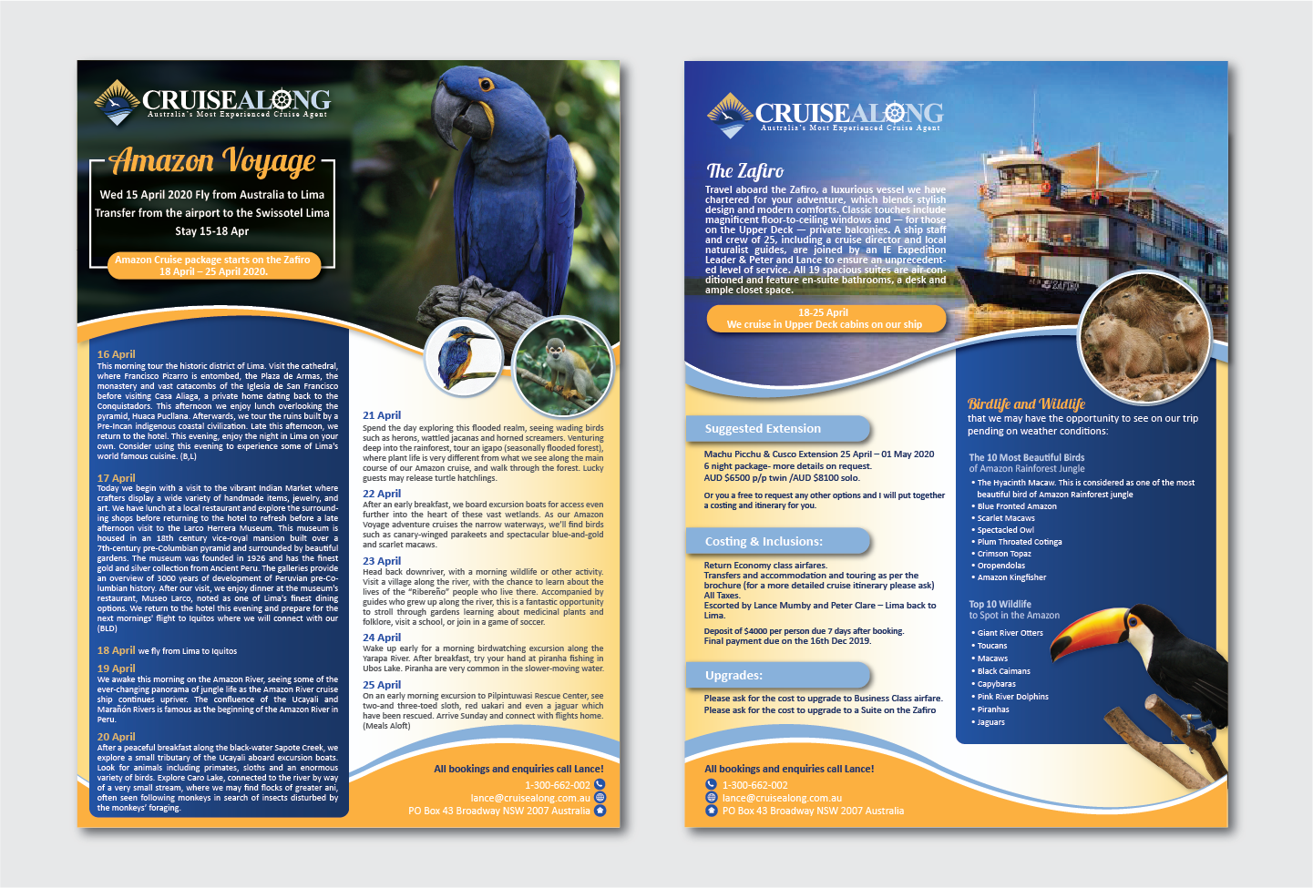 Flyer Design by Alexandar for CruiseAlong Pty Ltd | Design #20088643