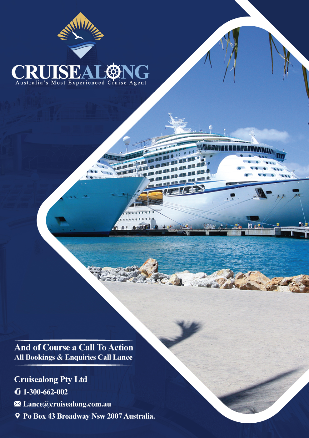 Flyer Design by Fusionex Studio for CruiseAlong Pty Ltd | Design #20104820