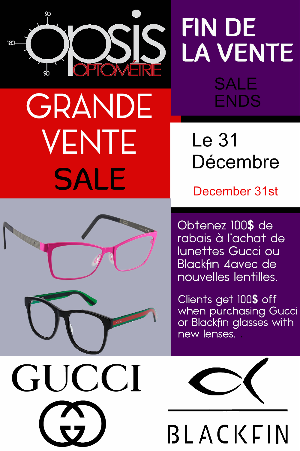 Diseño Gráfico por Kreative Life para Opsis Optométrie | Diseño #20151653