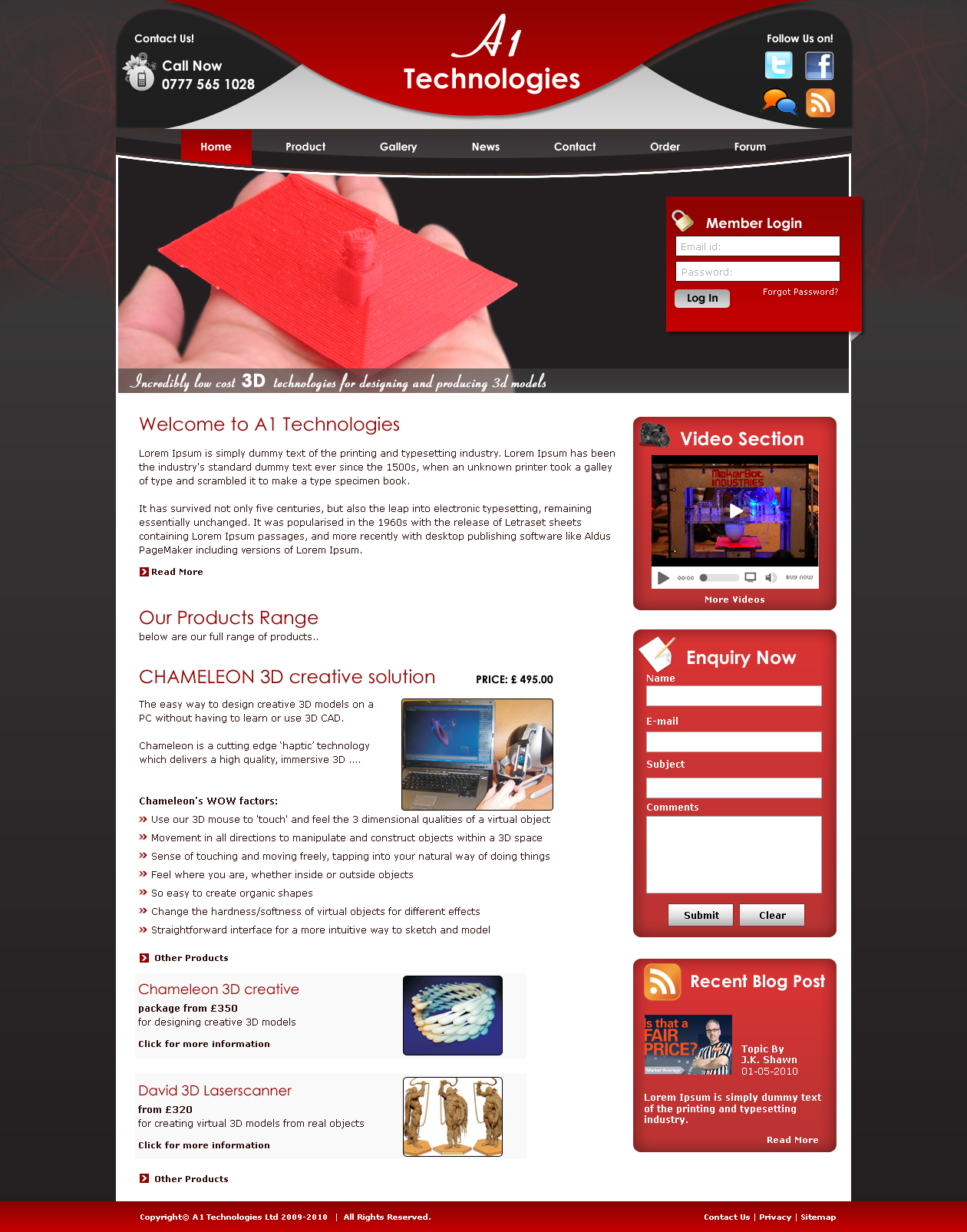Web Design by LogoDesigns.ae for A1 Technologies Ltd | Design #59767