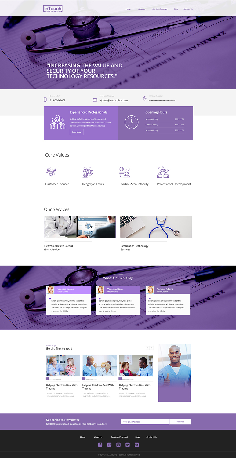 Web Design by Limecom for InTouch Healthcare Solutions | Design #20147099