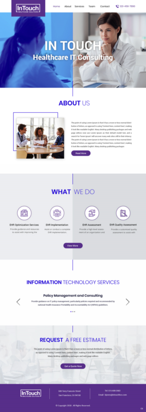 Web Design by pb for InTouch Healthcare Solutions | Design: #20104361
