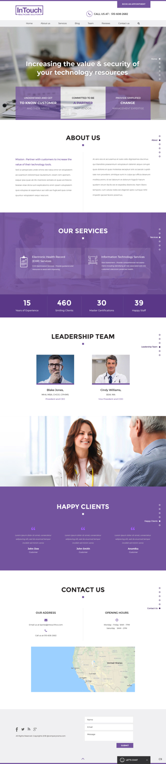 Web Design by pb for InTouch Healthcare Solutions | Design #20104363