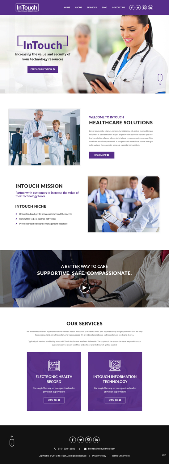 Web Design by pb for InTouch Healthcare Solutions | Design #20104367