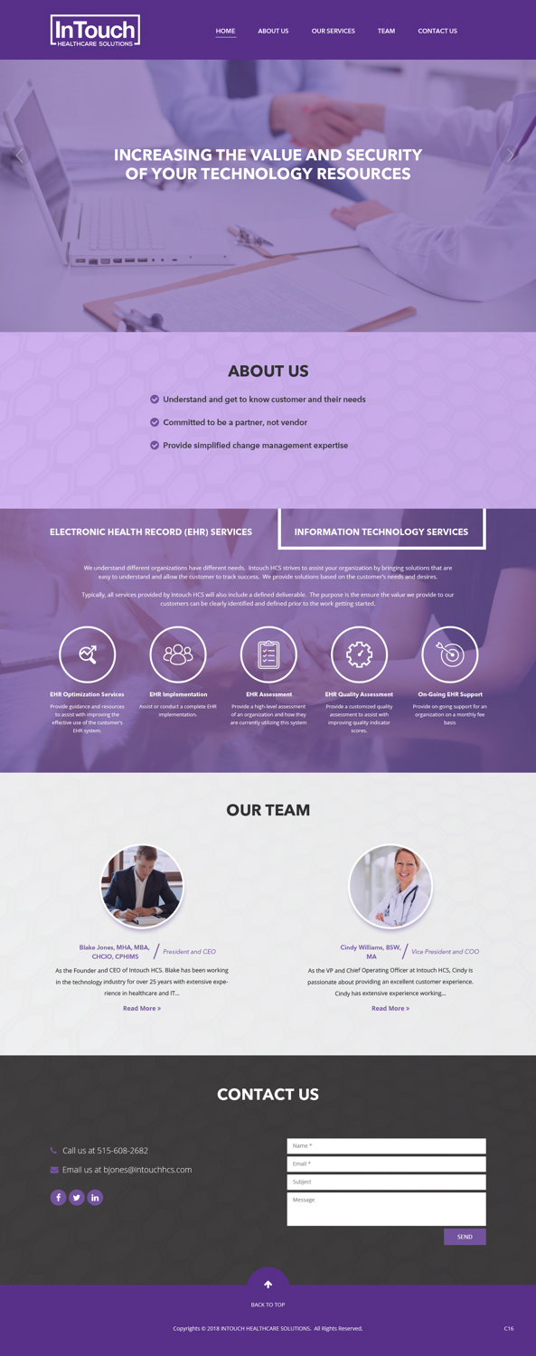 Web Design by pb for InTouch Healthcare Solutions | Design #20104371