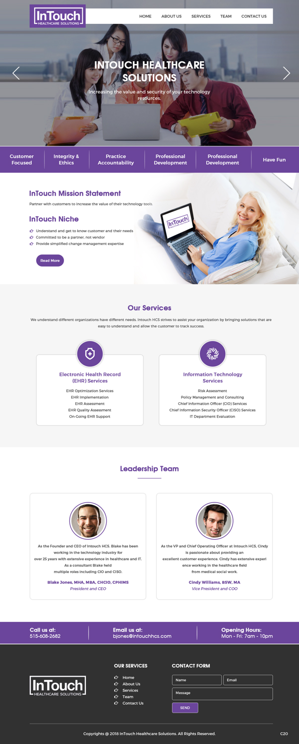 Web Design by pb for InTouch Healthcare Solutions | Design #20104374