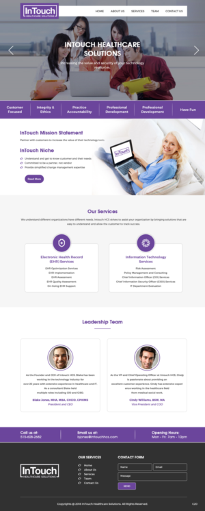 Web Design by pb for InTouch Healthcare Solutions | Design: #20104374