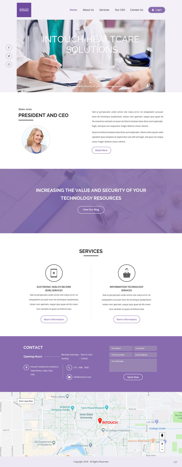 Web Design by pb for InTouch Healthcare Solutions | Design #20104376