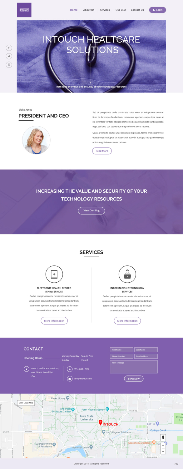 Diseño Web por pb para InTouch Healthcare Solutions | Diseño #20104377