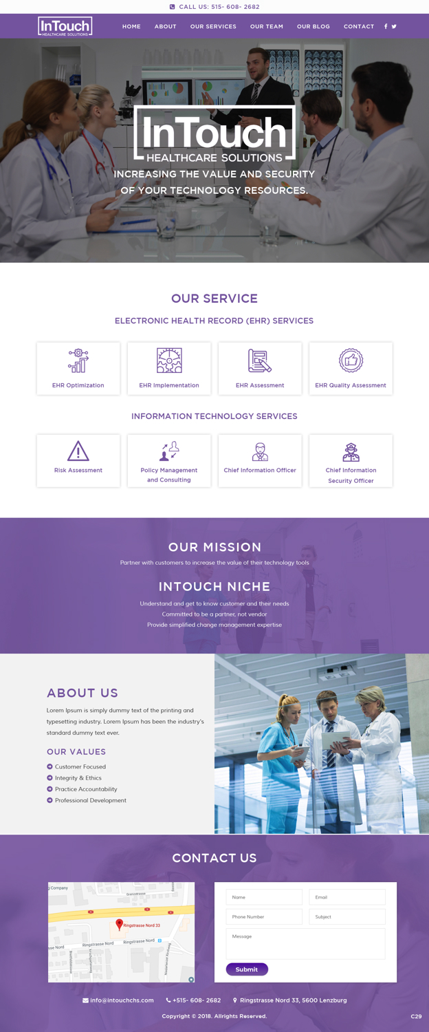 Web Design by pb for InTouch Healthcare Solutions | Design #20104379