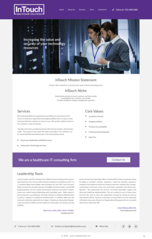 Web Design by pb for InTouch Healthcare Solutions | Design: #20104382
