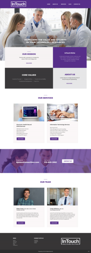 Web Design by pb for InTouch Healthcare Solutions | Design: #20104384