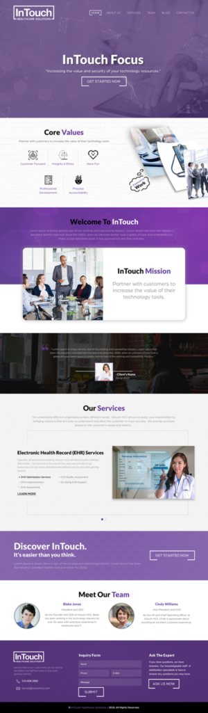 Web Design by rightway for InTouch Healthcare Solutions | Design: #20104402