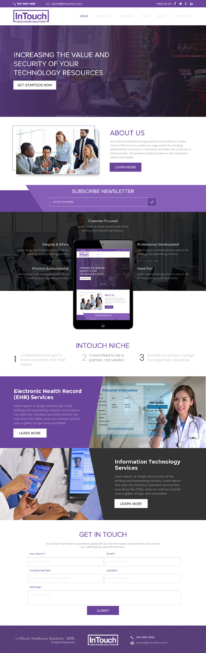 Web Design by rightway for InTouch Healthcare Solutions | Design: #20104415