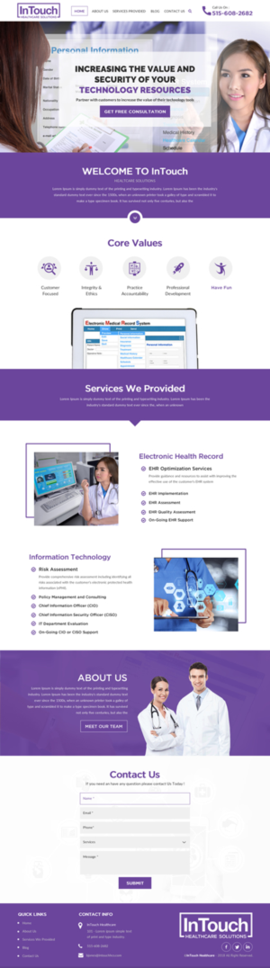 Web Design by rightway for InTouch Healthcare Solutions | Design: #20104429