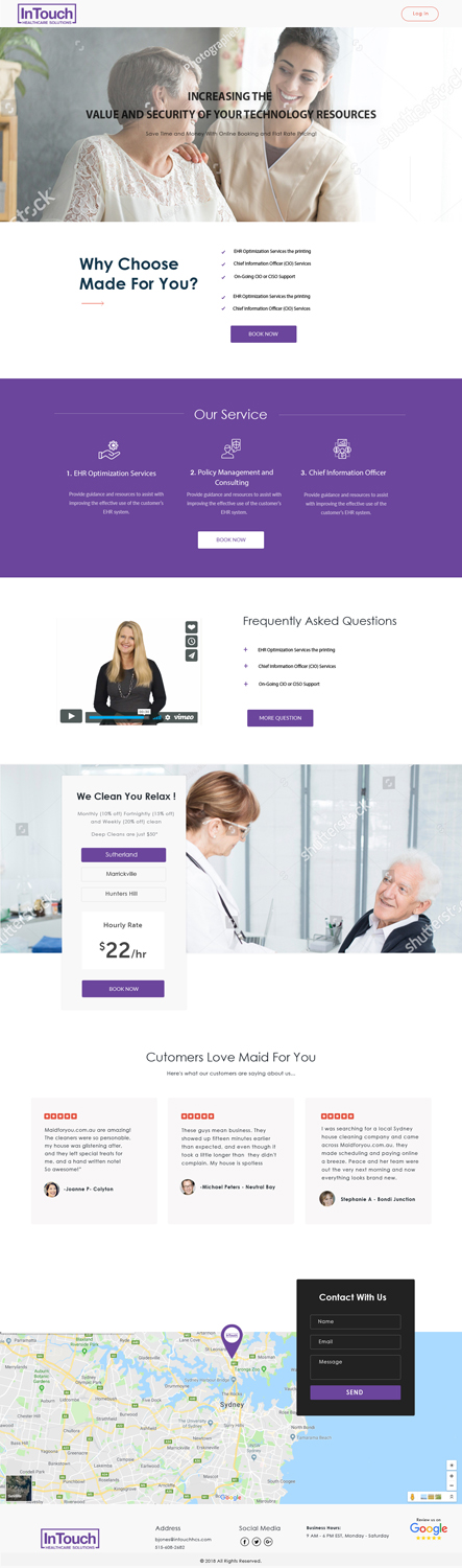 Web Design par **INCREDIBLEDESIGNERS** pour InTouch Healthcare Solutions | Design #20114990