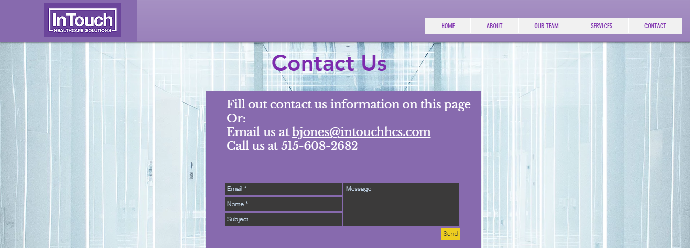 Web Design par Kreative Life pour InTouch Healthcare Solutions | Design #20140387