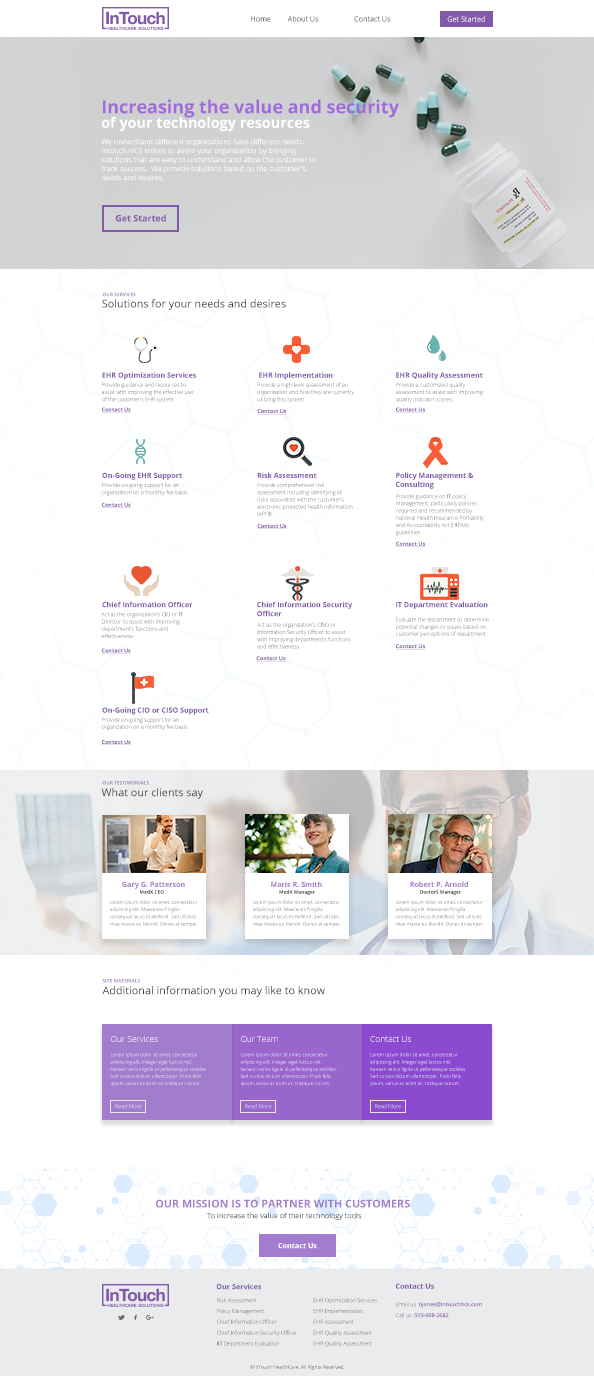 Web Design par artkulak pour InTouch Healthcare Solutions | Design #20122942