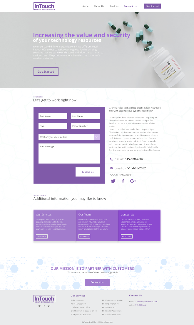Web Design par artkulak pour InTouch Healthcare Solutions | Design #20122943