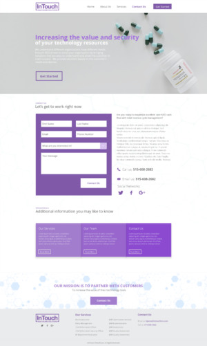 Diseño Web por artkulak para InTouch Healthcare Solutions | Diseño: #20122943