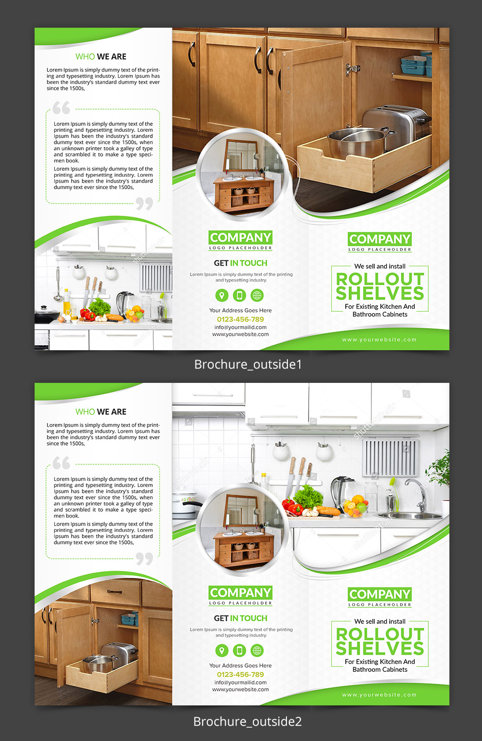 Brochure Design by SAI DESIGNS for Cabinets Organized by Handle It | Design #20109232