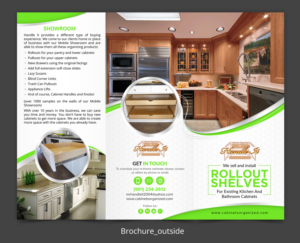 Brochure Design by SAI DESIGNS for Cabinets Organized by Handle It | Design: #20138421